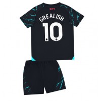 Dres Manchester City Jack Grealish #10 Rezervni za djecu 2023-24 Kratak Rukav (+ kratke hlače)